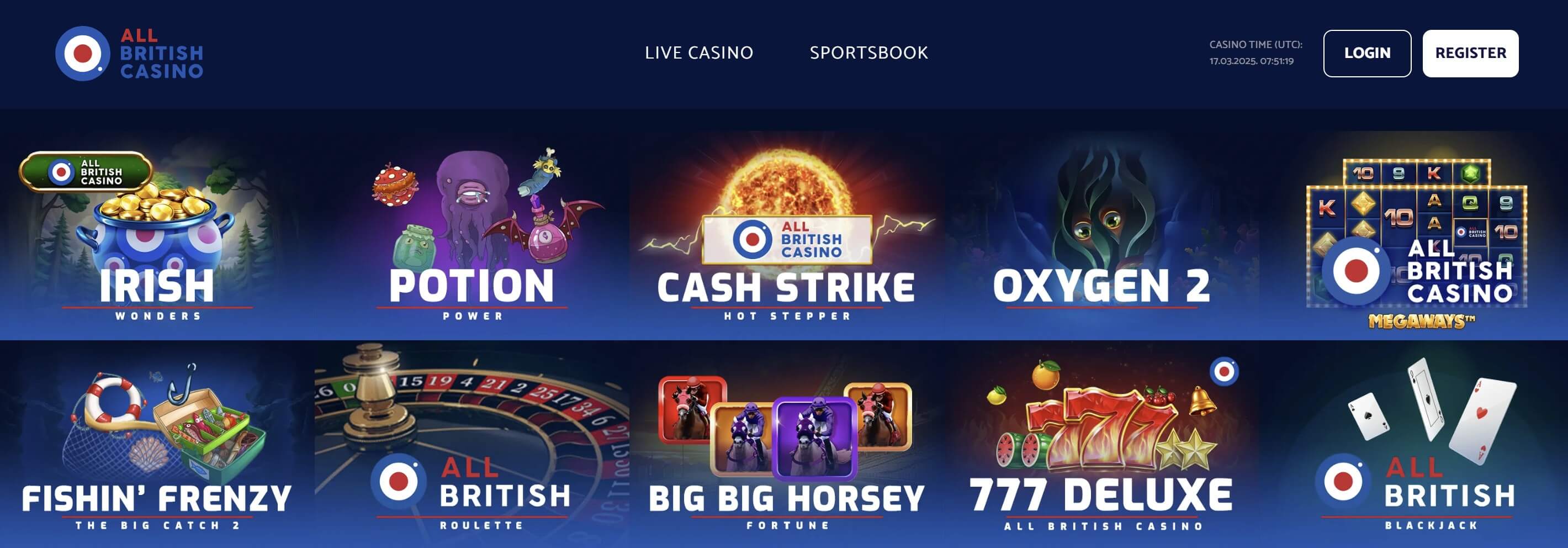 all british casino slots